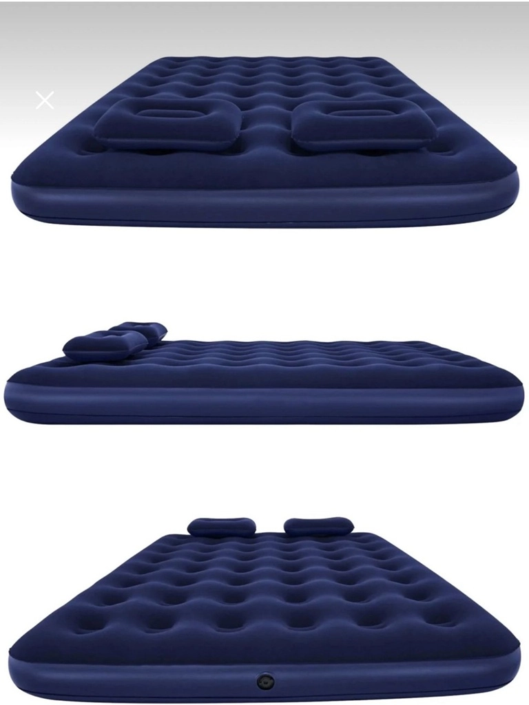 Vothoon Çift Kişilik Şişme Yatak Dahili Pompalı 203x152x22 cm 2 Yastıklı