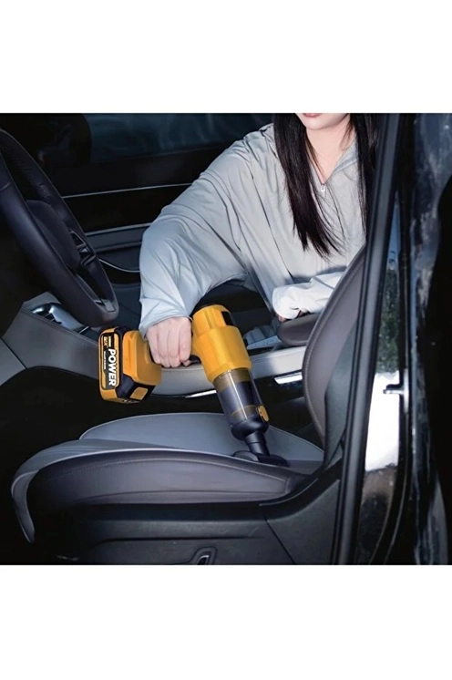 25.000mAh Çift Bataryalı Auhma 20.000PA Ultra Çekim Güçlü Çantalı Araç Temizleme Süpürgesi 