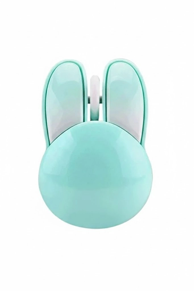 Tavşan figürlü Kablosuz Mouse pil Dahil Etiket Hediyeli Mavi