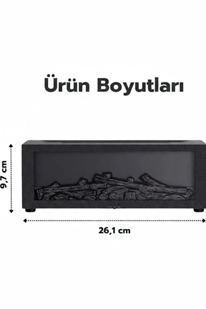 A4 Şömine Esintili Aromaterapi Difüzörü Ultrasonik Hava Nemlendici 