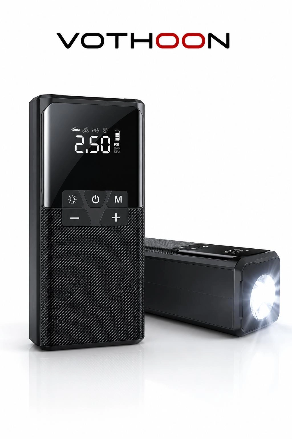 Vothoon12000 mAh Akıllı Akü Takviye ve Dijital Hava Pompası Akım Korumalı